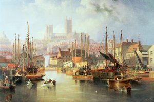 La piscina di Brayford e la cattedrale di Lincoln